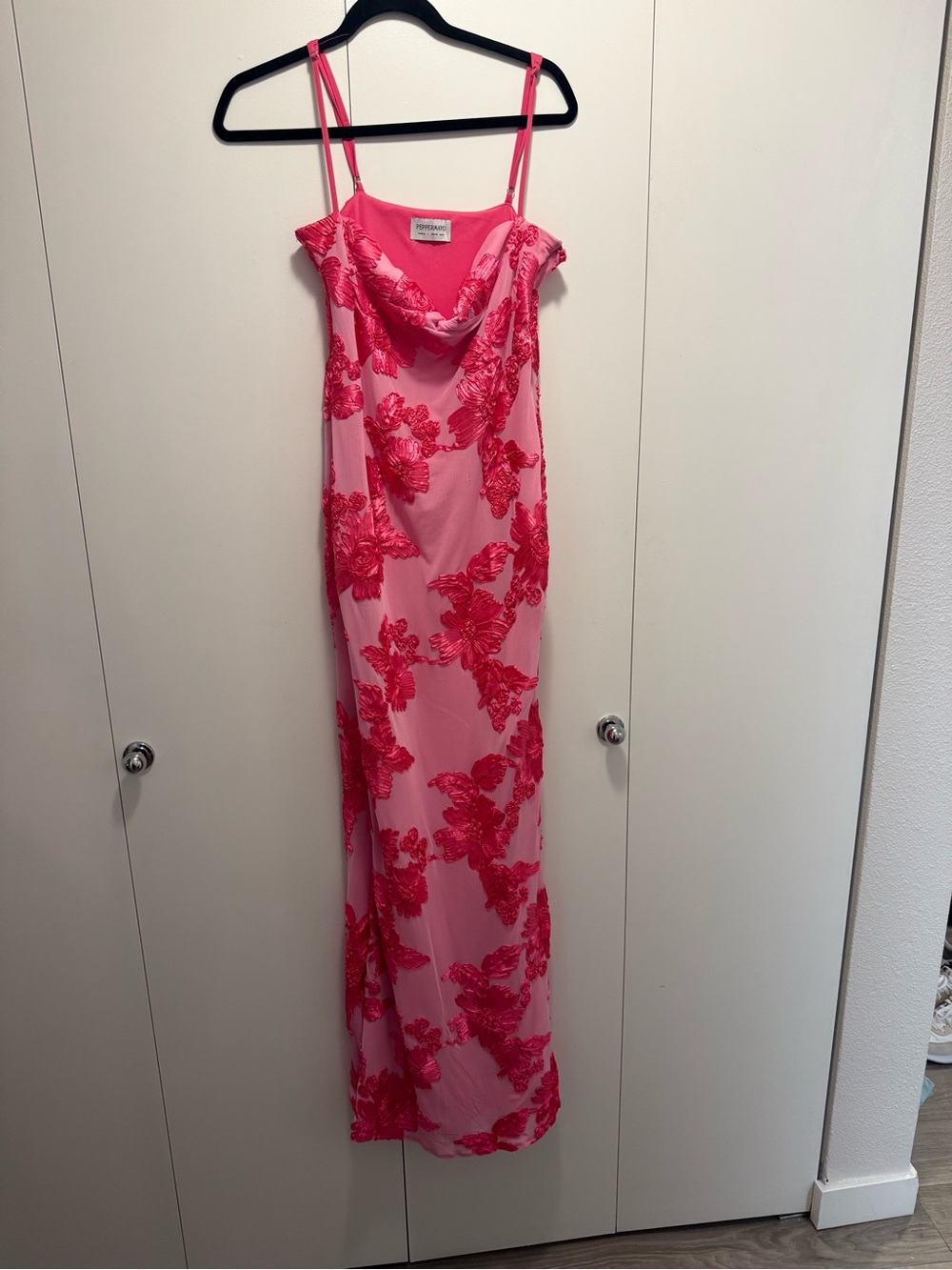 Peppermayo Bright Pink Slip Dress